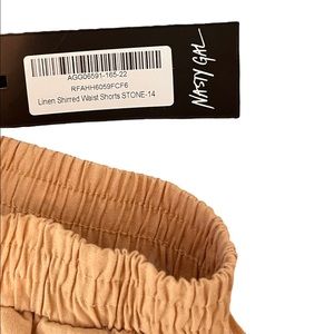 Nasty Gal Tan linen shorts size 14